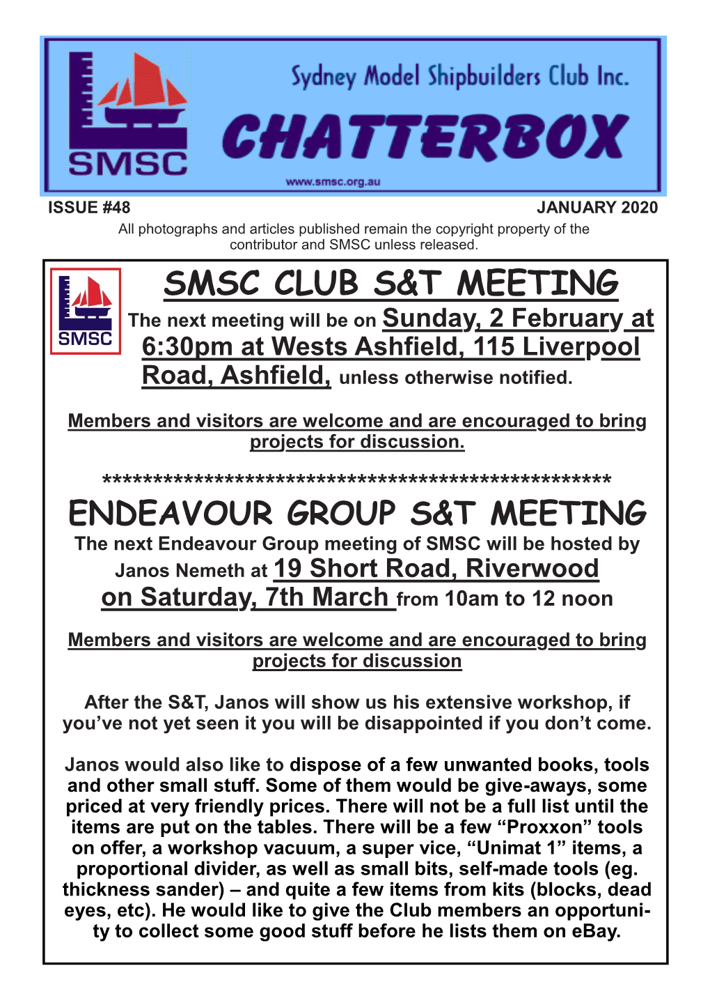Smsc Club S&T Meeting