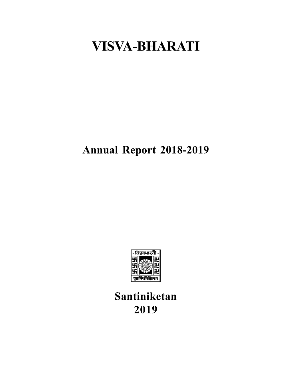 Annual Report 2018-2019 Santiniketan 2019