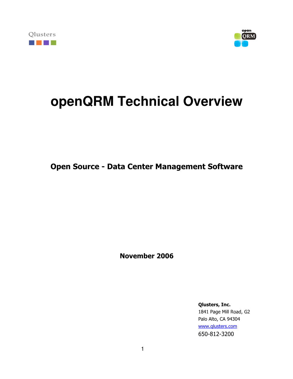 Openqrm Technical Overview