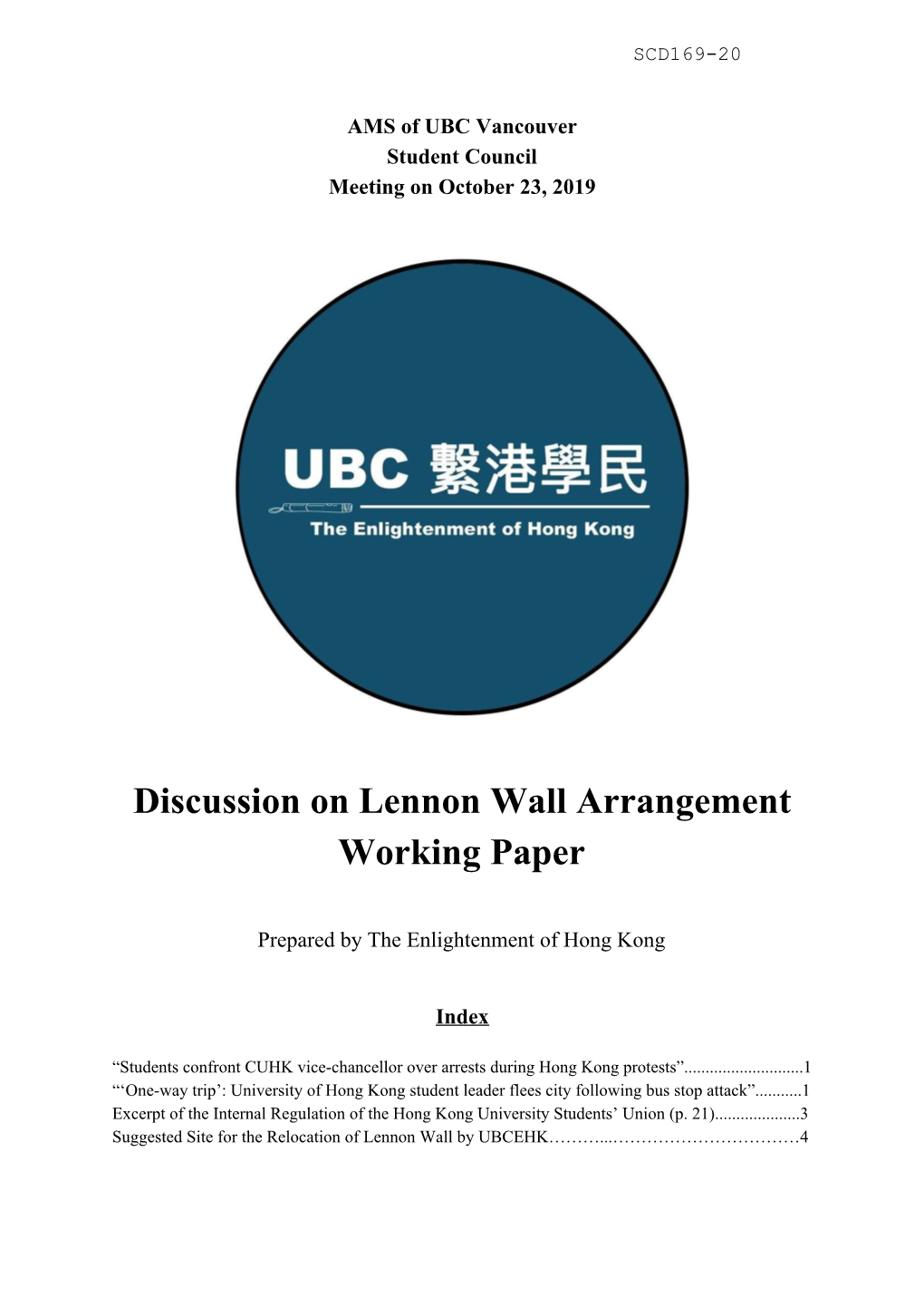 UBCEHK AMS Council Meeting Working Paper