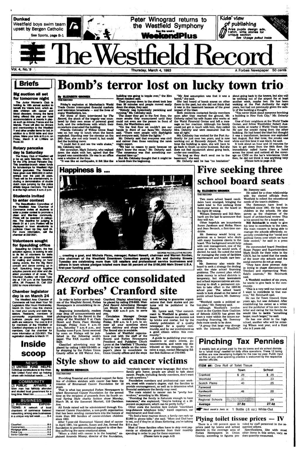 Bomb's Terror Lost on Lucky Town Trio