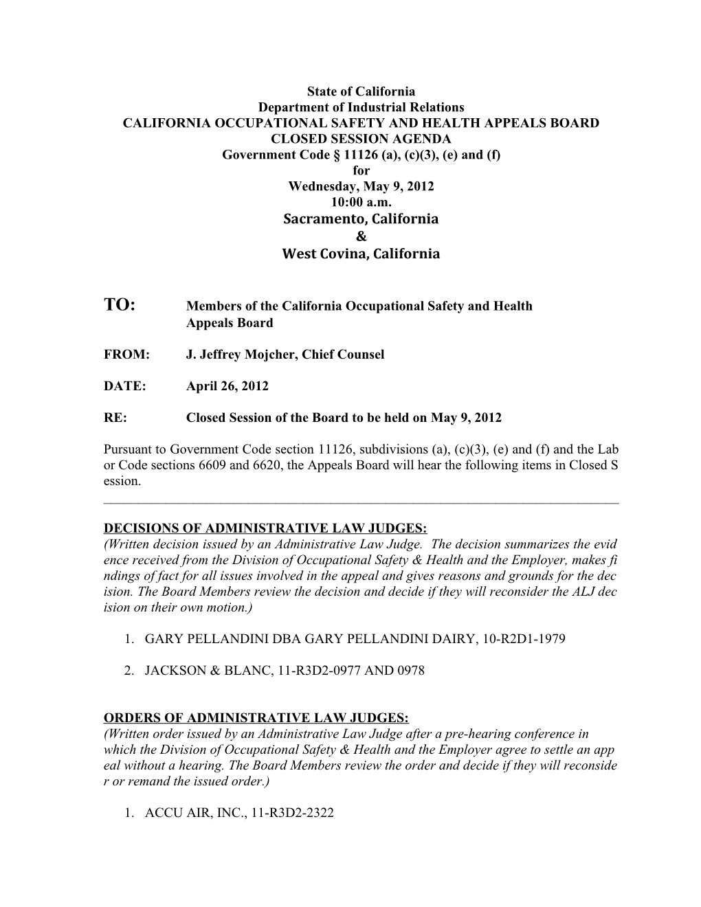 California Occupational Safety & Health Appeals Board s4