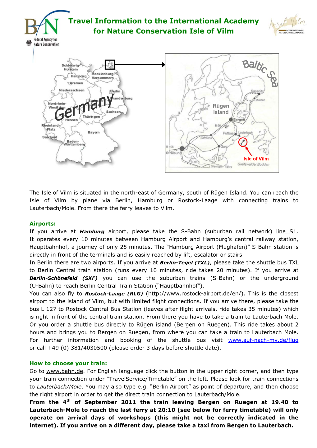 Travel Information to the International Academy