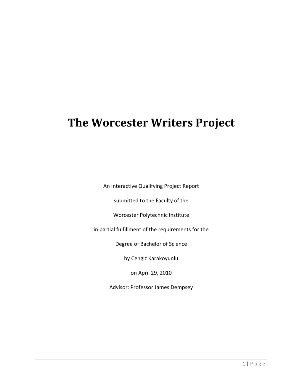 The Worcester Writers Project