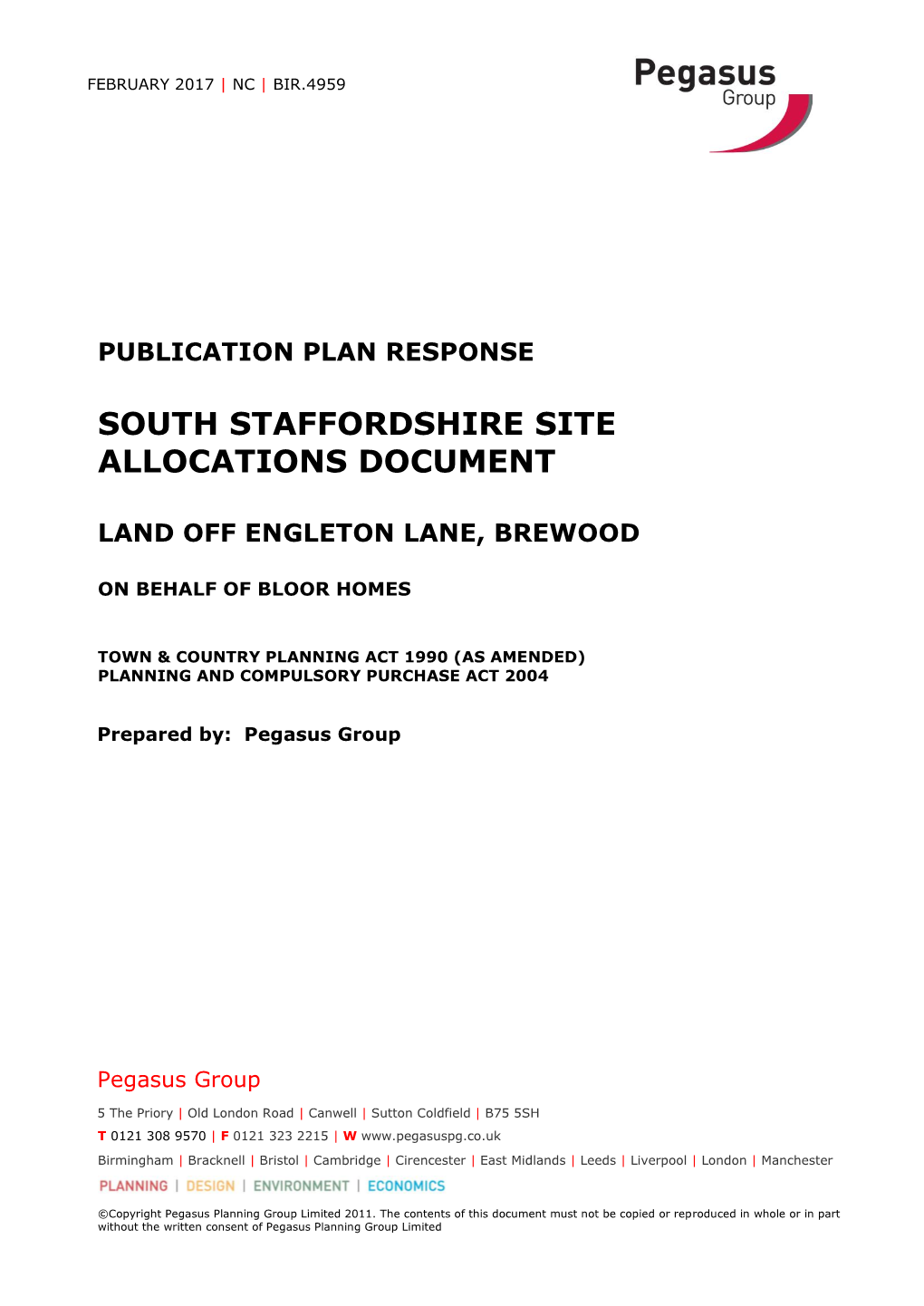 South Staffordshire Site Allocations Document
