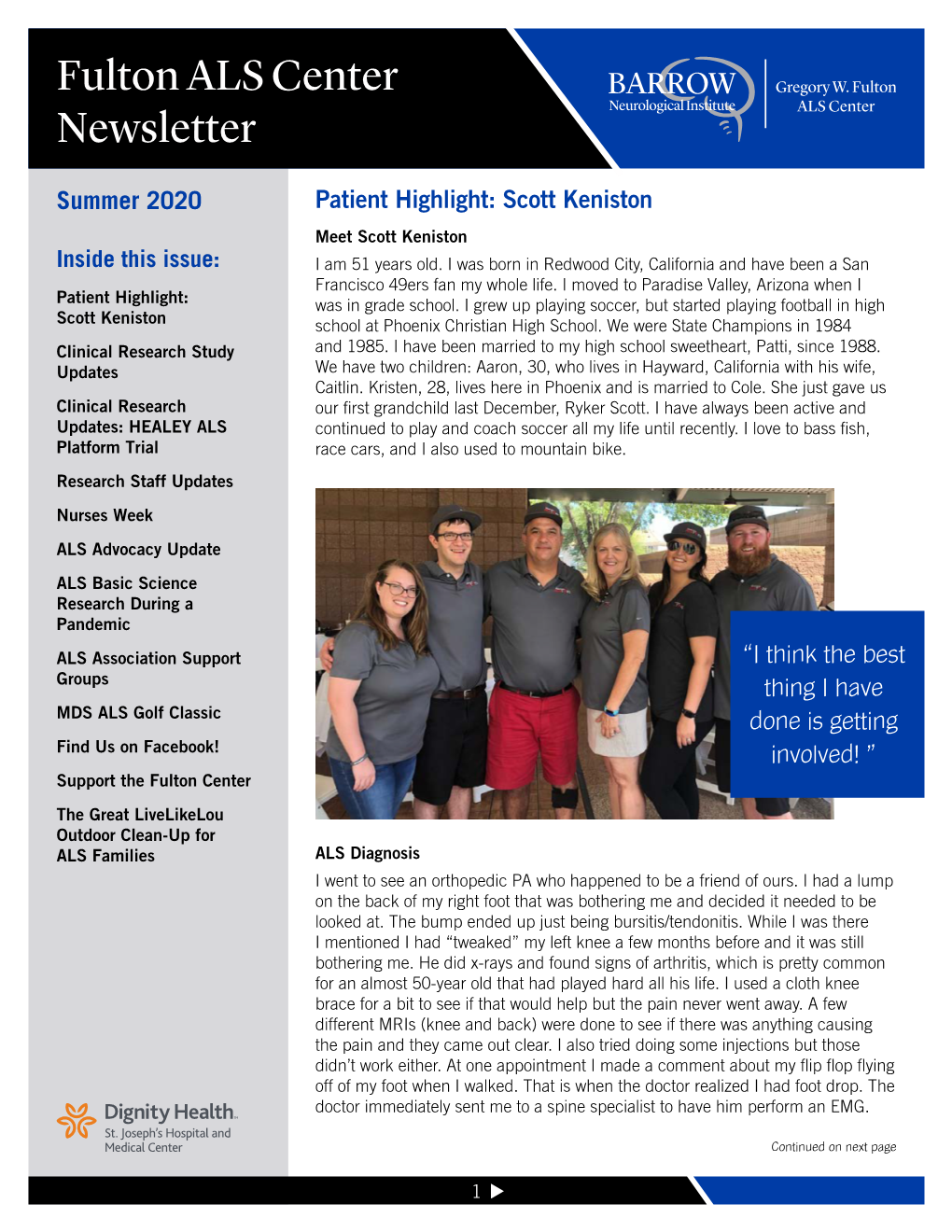 Fulton ALS Center Newsletter