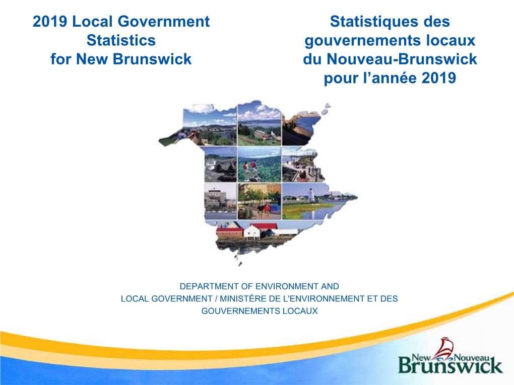 2019 Local Government Statistics for New Brunswick