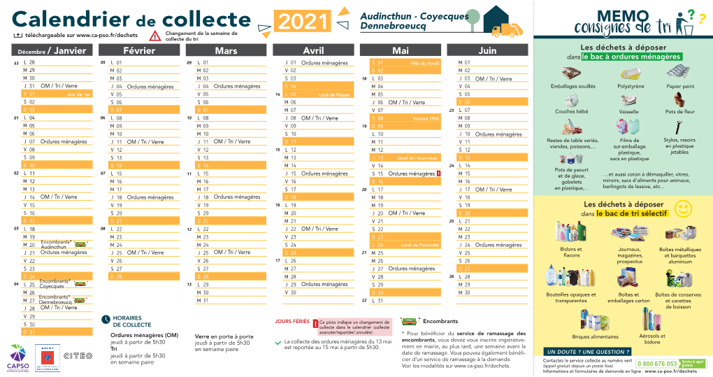 Calendrier De Collecte