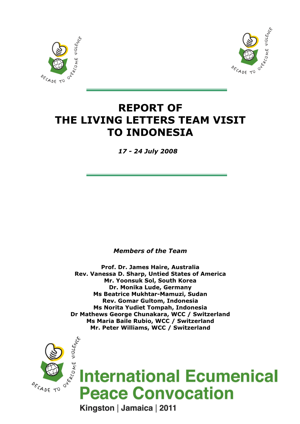Download the Report of the WCC Living Letters Team Visit to Indonesia