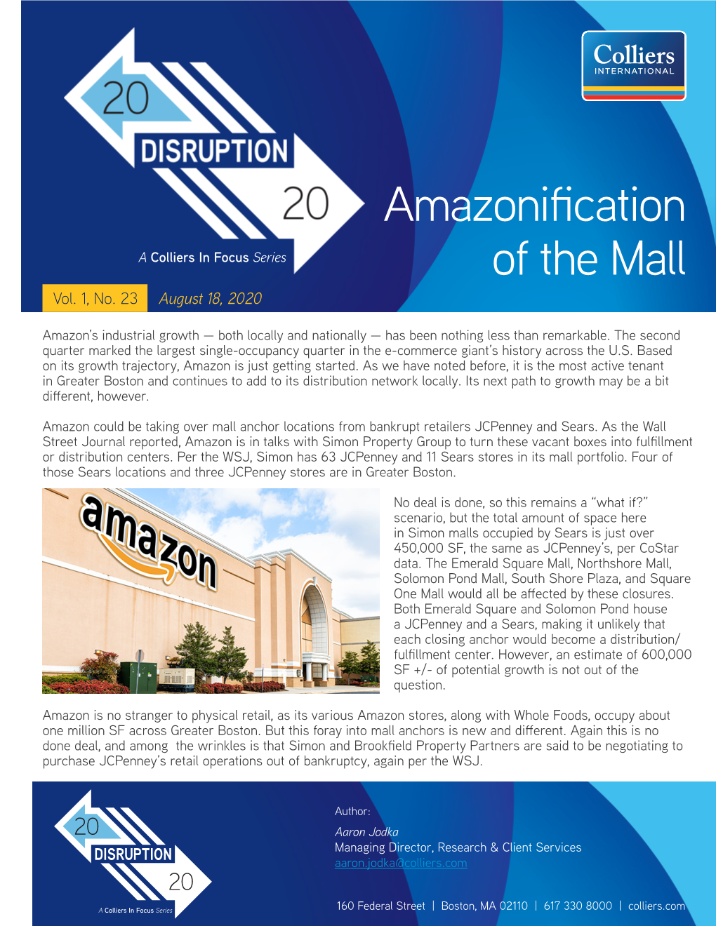 Amazonification of the Mall