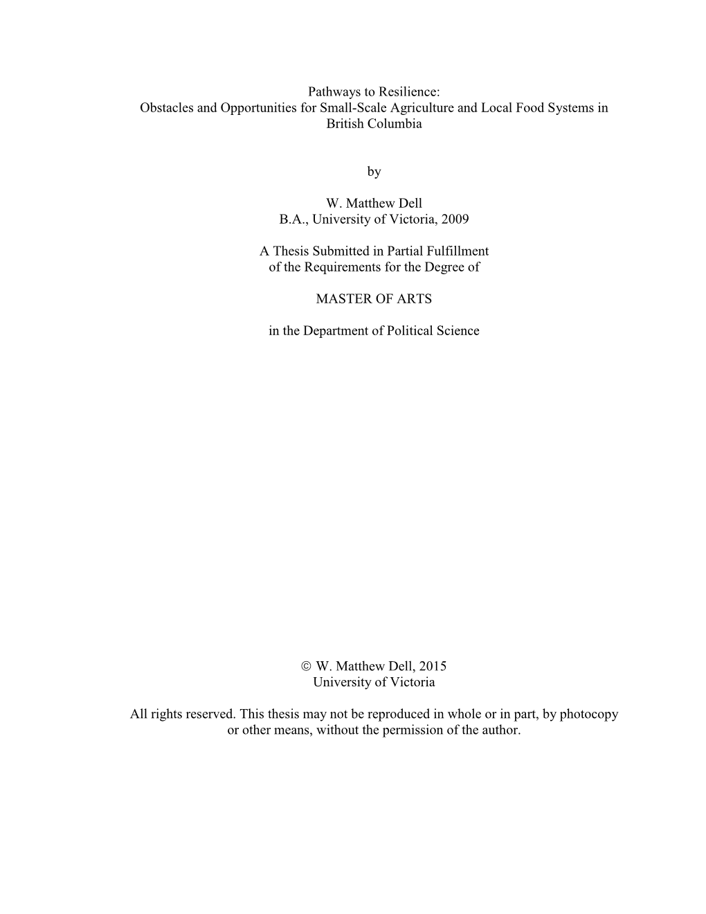 Uvic Thesis Template