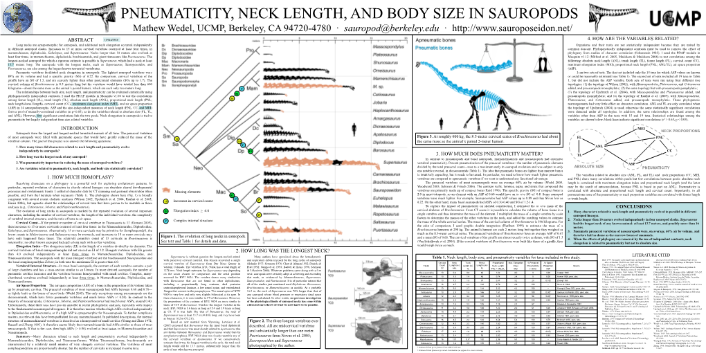 Mathew Wedel, UCMP, Berkeley, CA 94720-4780 · Sauropod@Berkeley.Edu ·