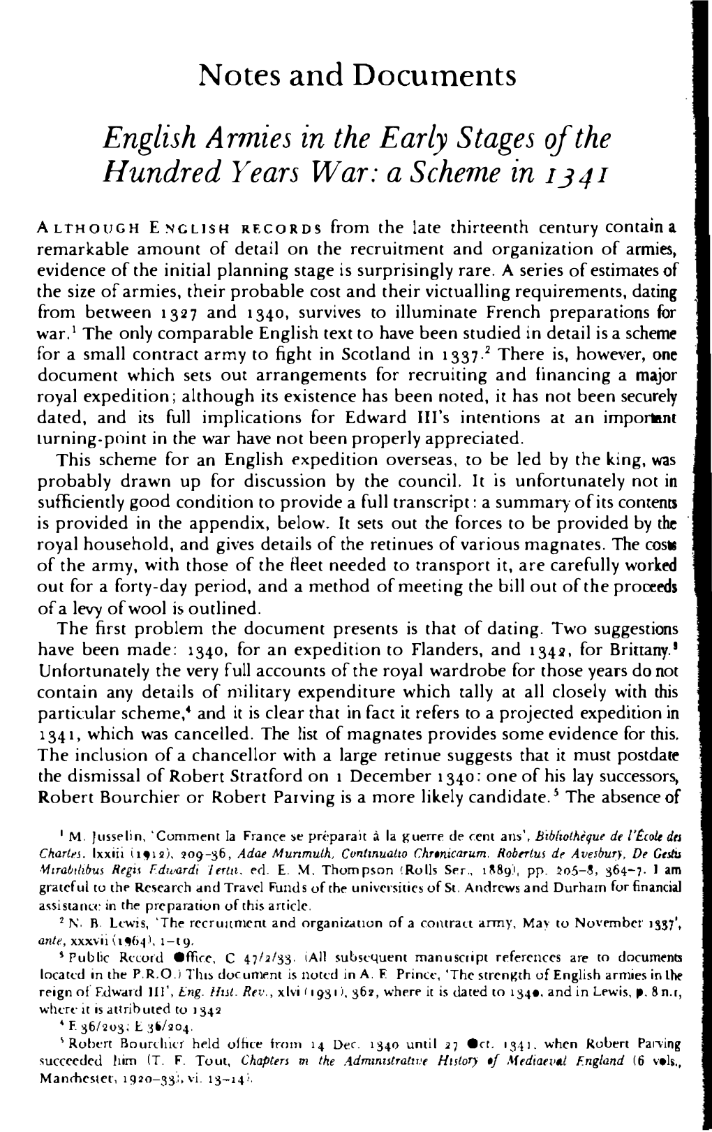 English Armies in the Early Stages of the Hundred