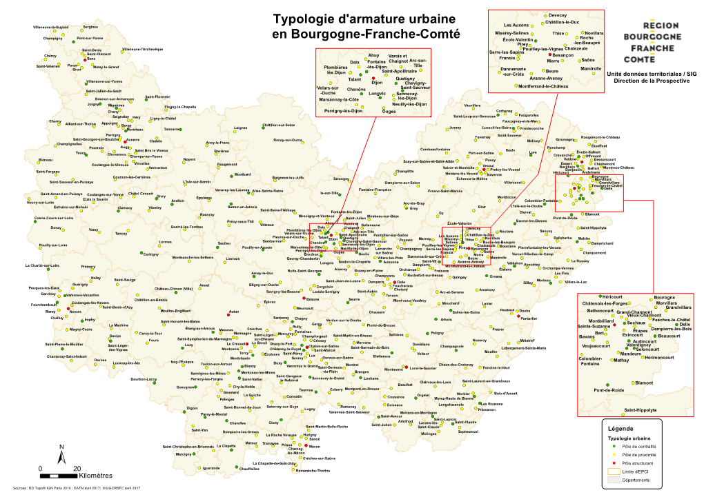 Typologie D'armature Urbaine En Bourgogne-Franche-Comté