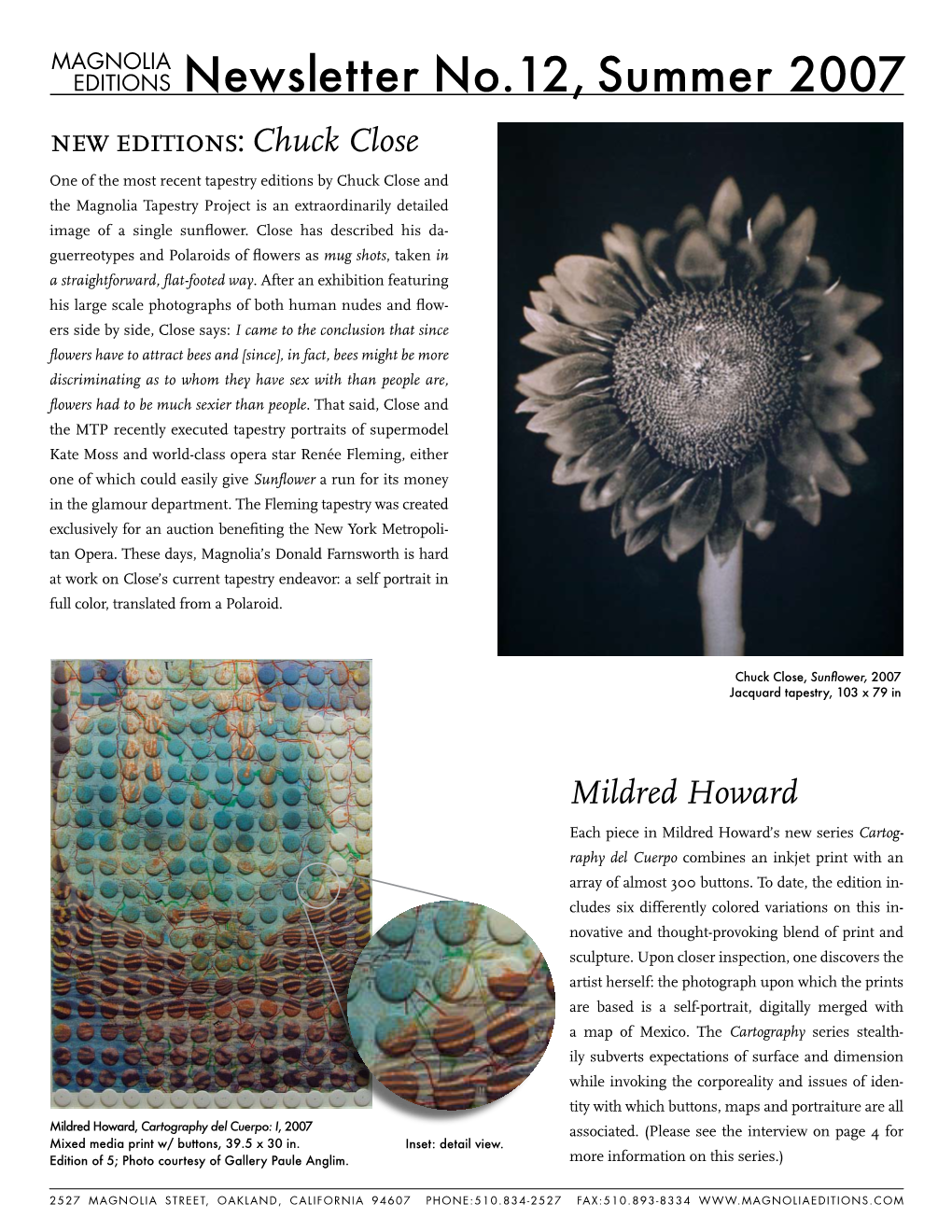 Newsletter No.12, Summer 2007