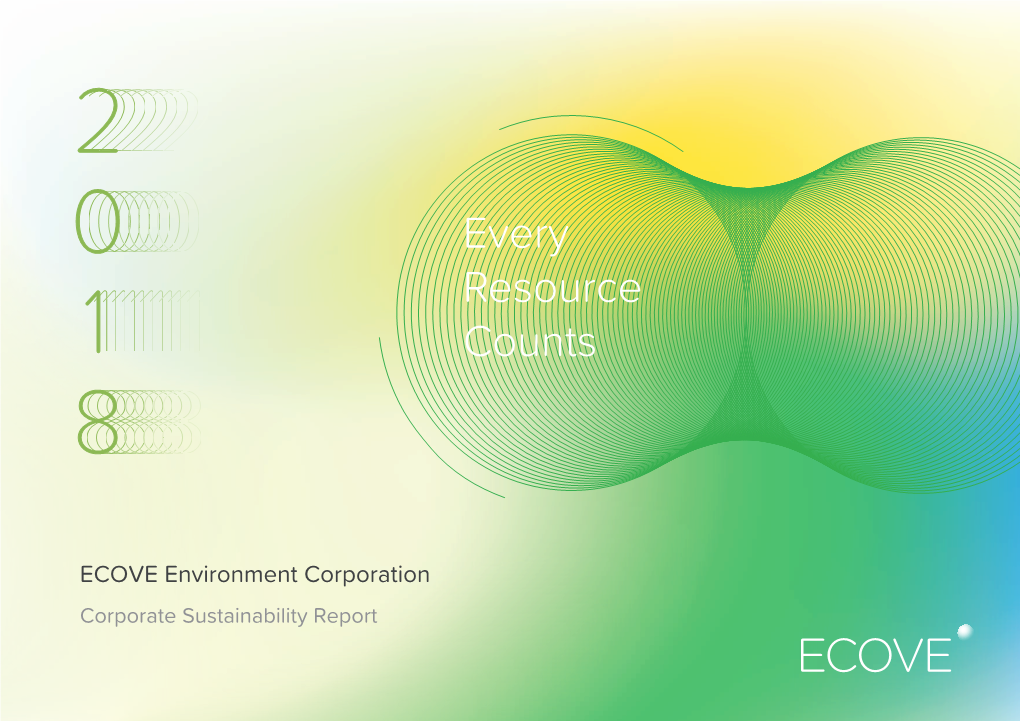 ECOVE Environment Corporation Corporate Sustainability Report Corporate Social Responsibility Report