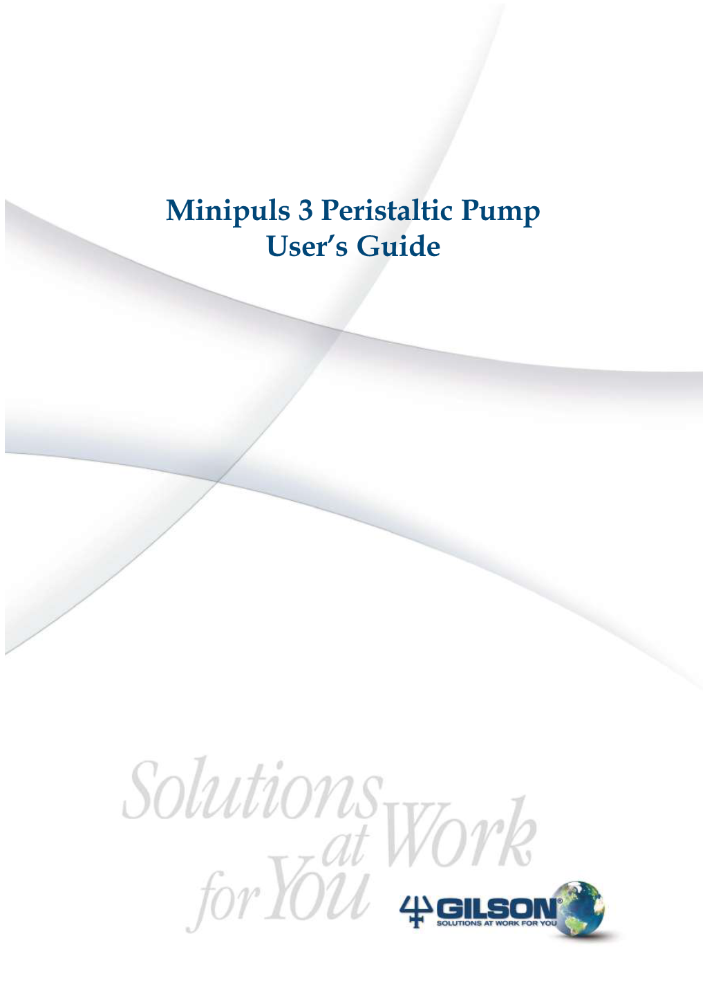 Gilson Minipuls 3 Peristaltic Pump Manual