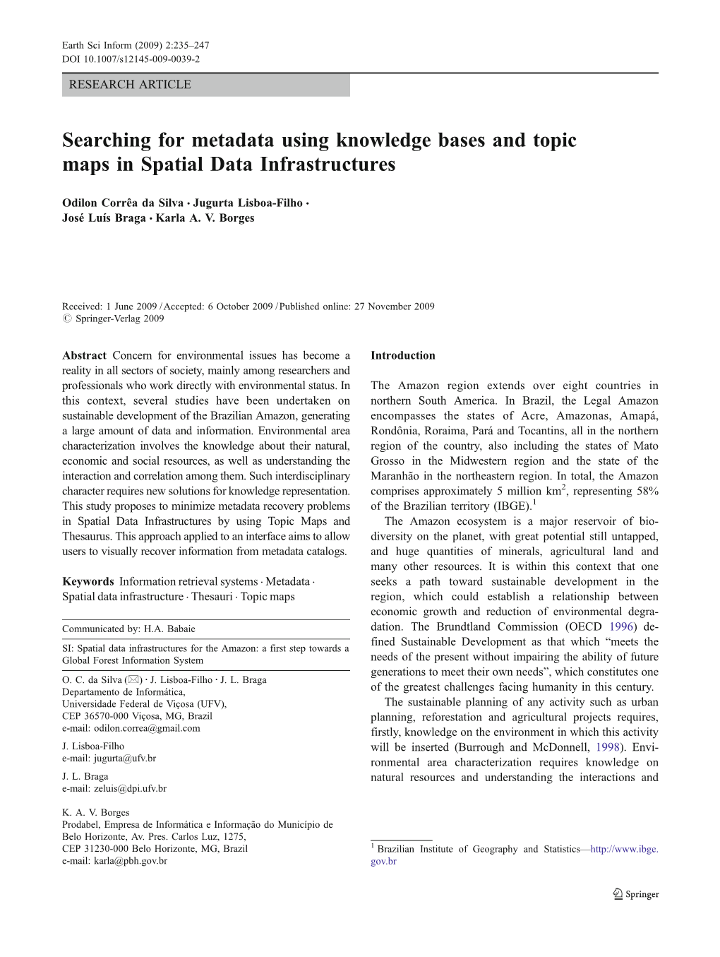 Searching for Metadata Using Knowledge Bases and Topic Maps in Spatial Data Infrastructures