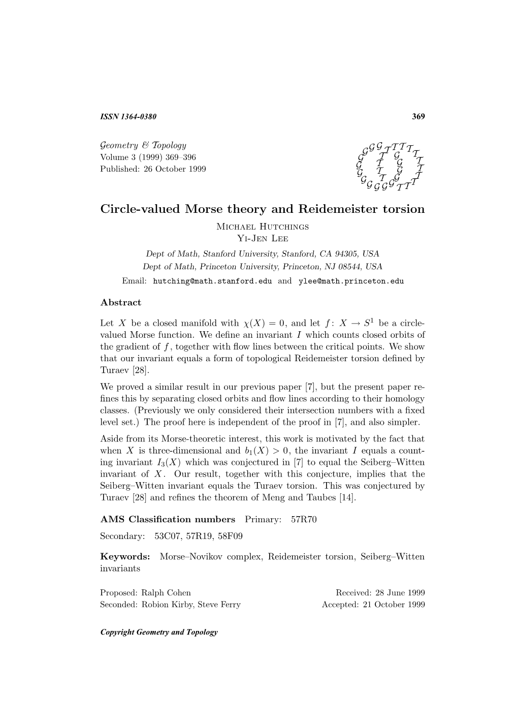 Circle-Valued Morse Theory and Reidemeister Torsion