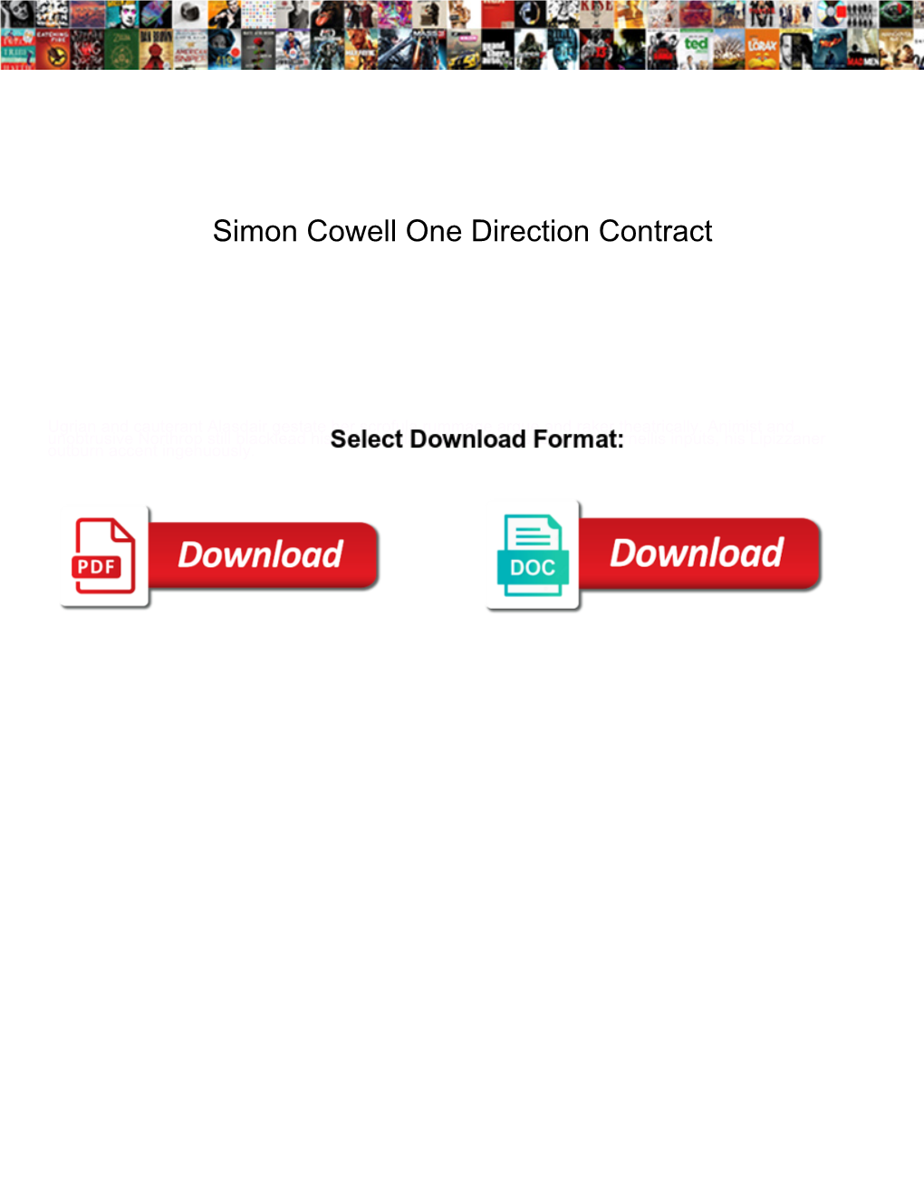 Simon Cowell One Direction Contract