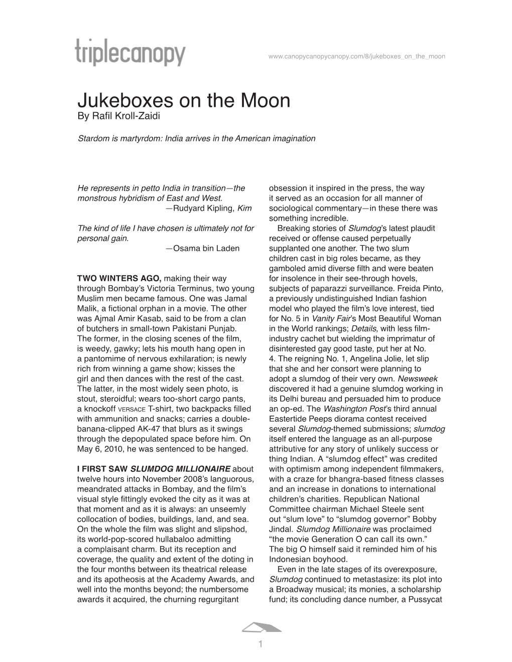 Jukeboxes on the Moon by Rafil Kroll-Zaidi