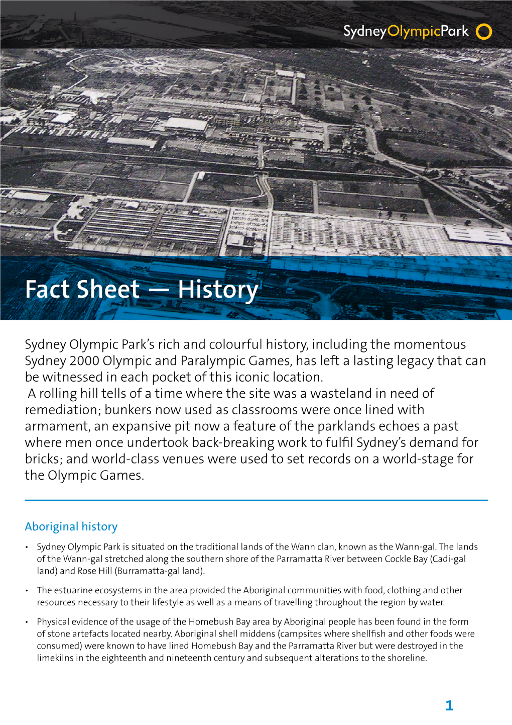 History Fact Sheet