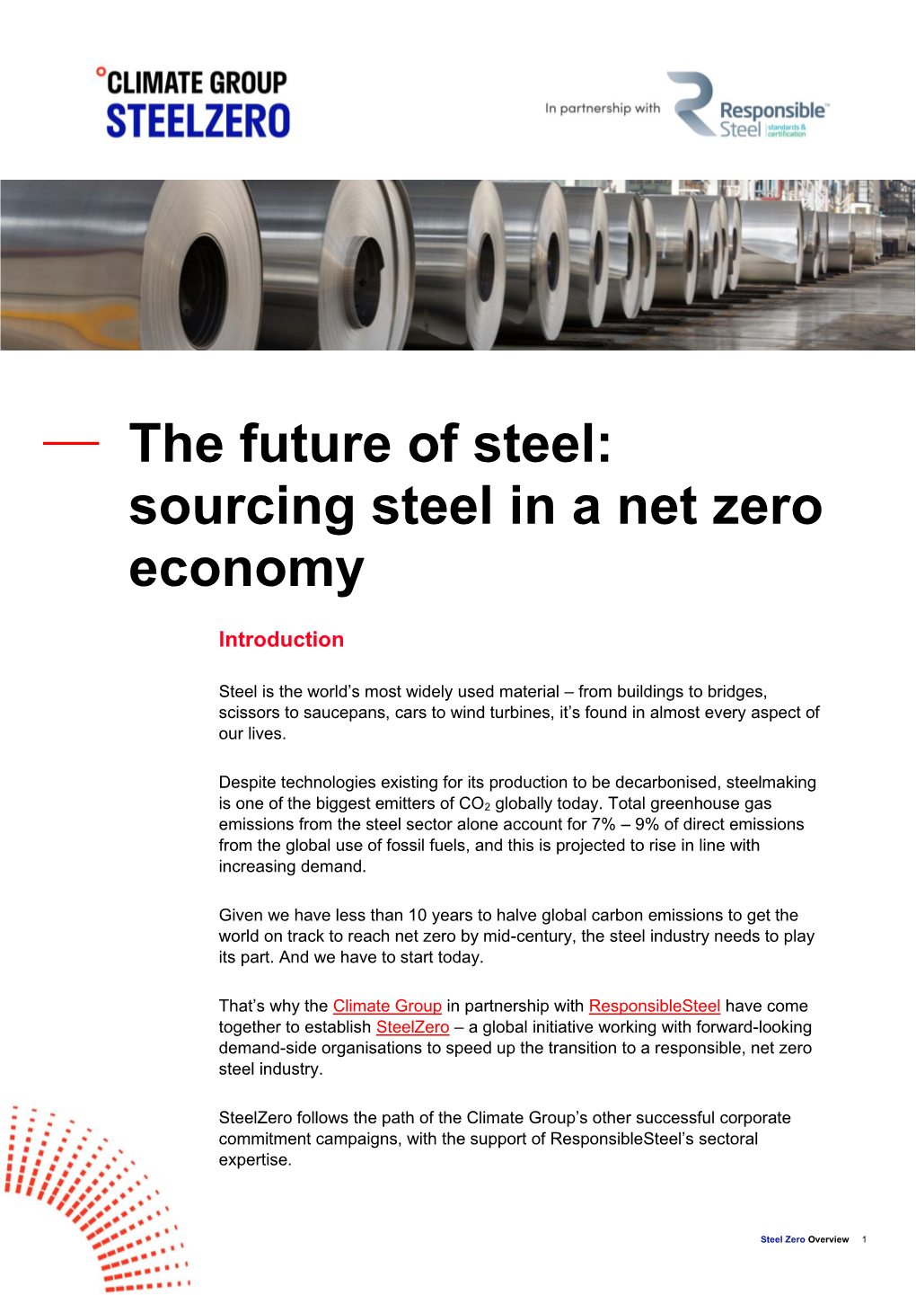 The Future of Steel: Sourcing Steel in a Net Zero Economy