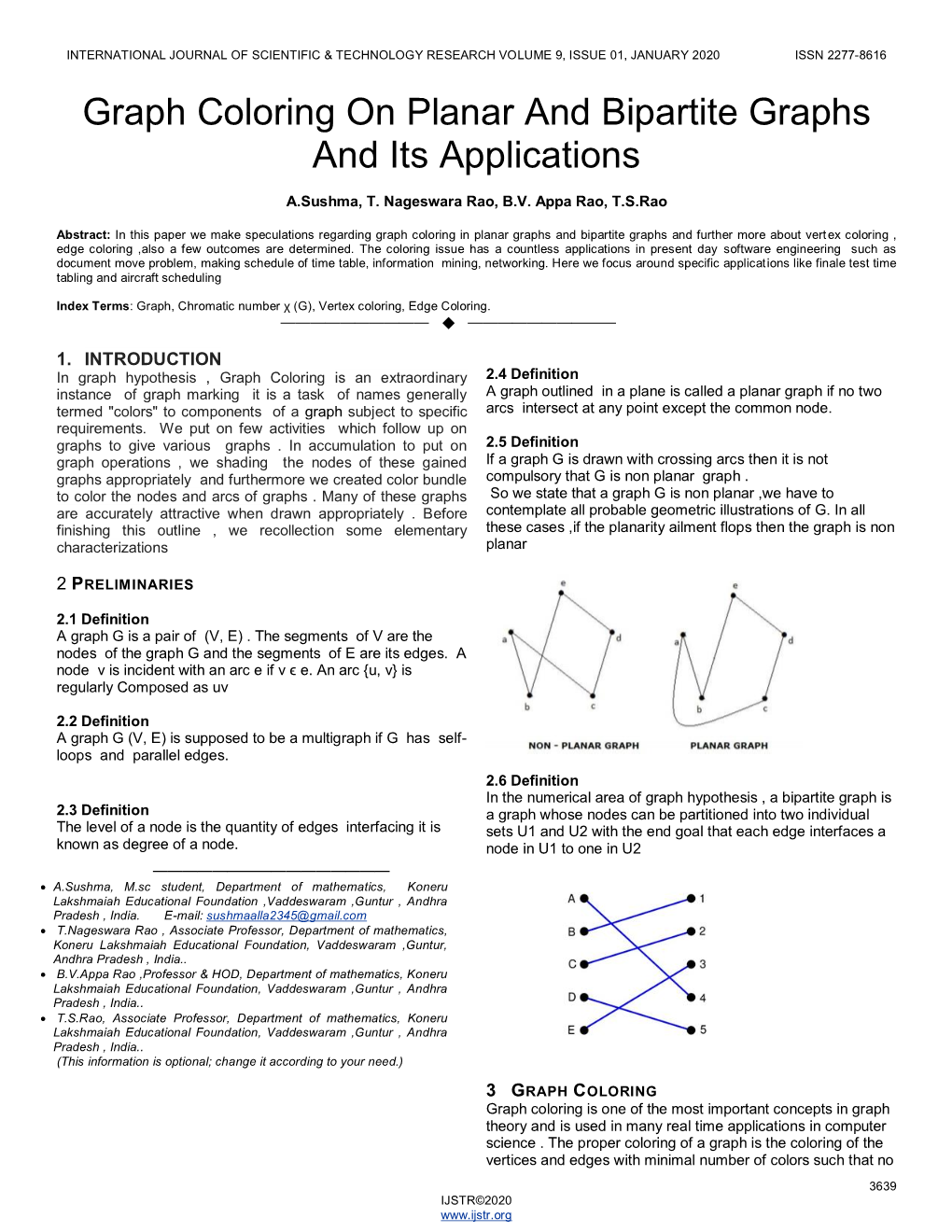 Graph Coloring on Planar and Bipartite Graphs and Its Applications