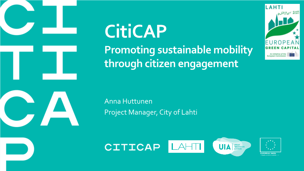 Citicap Promoting Sustainable Mobility Through Citizen Engagement