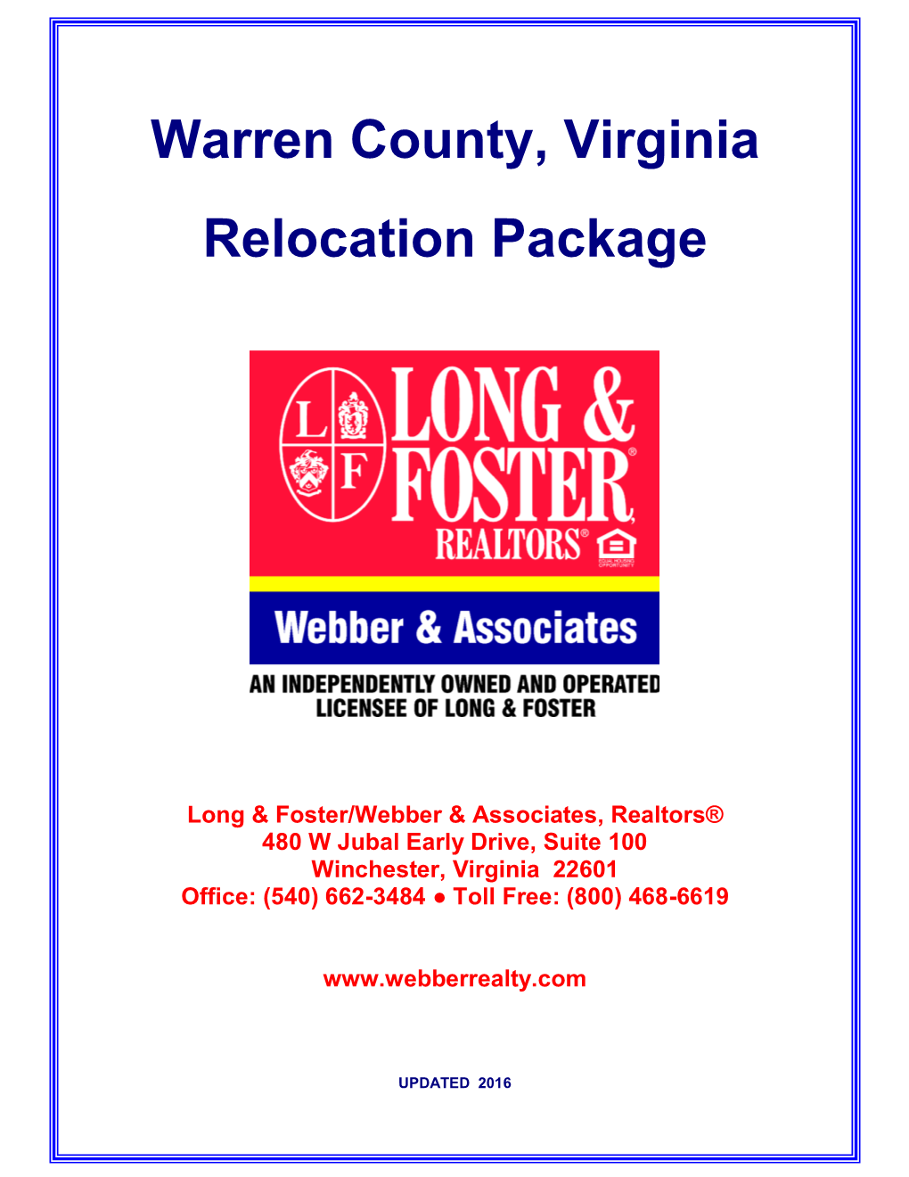 Warren County, Virginia Relocation Package