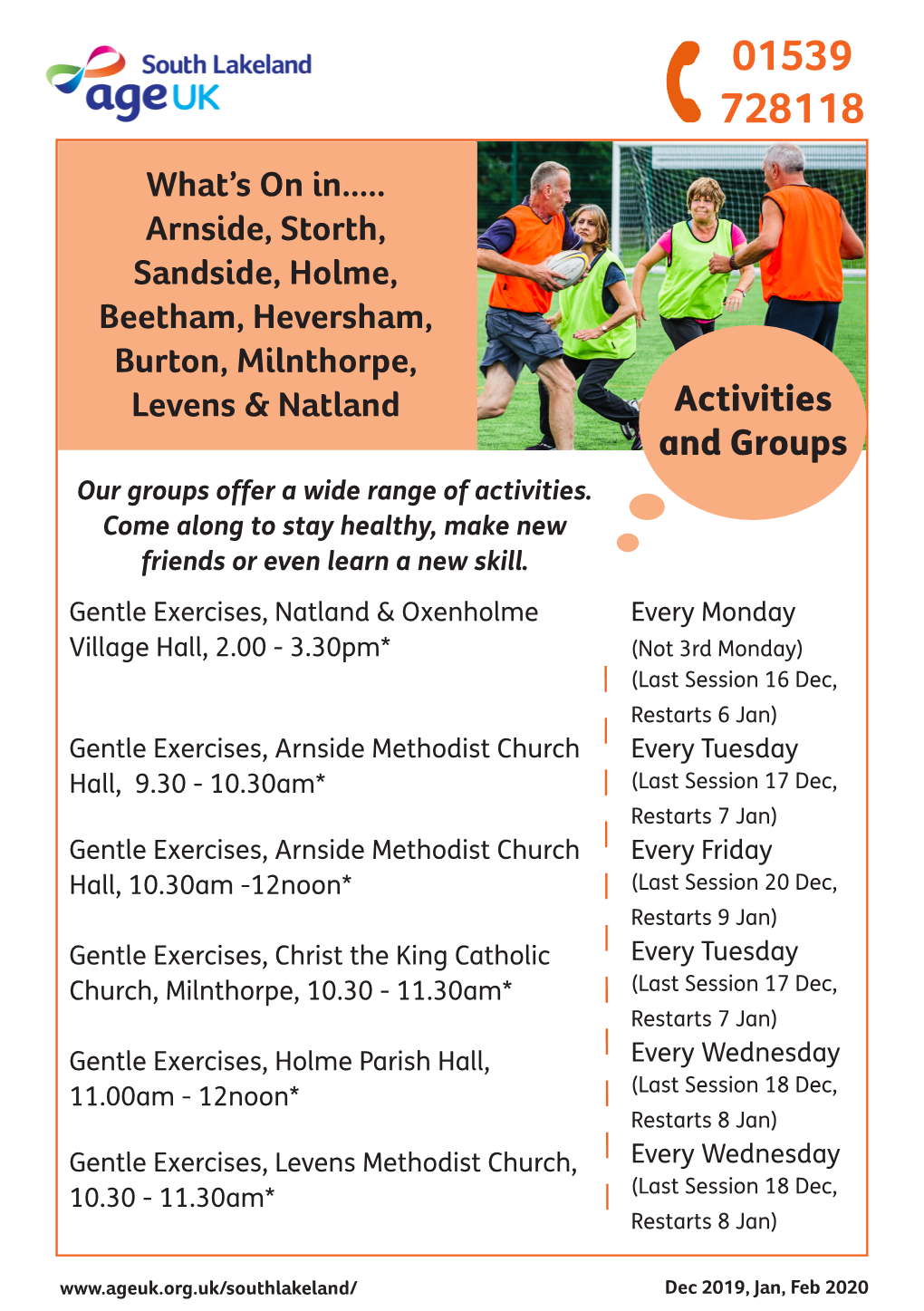 Activities and Groups What's on In...Arnside, Storth