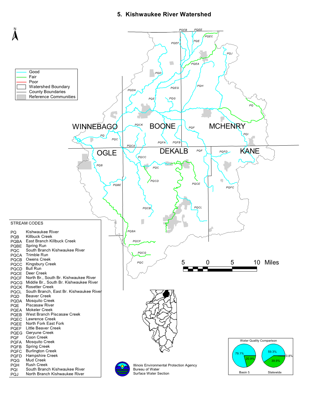 Lakes in the Kishwaukee River Watershed