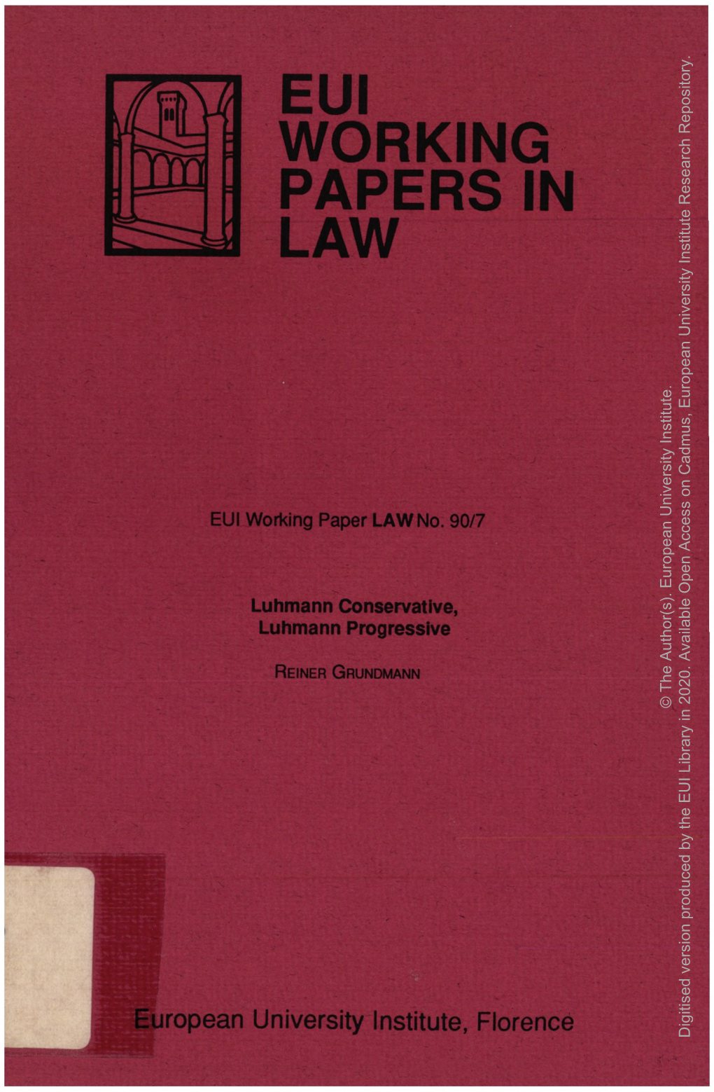 Eui Working Papers In