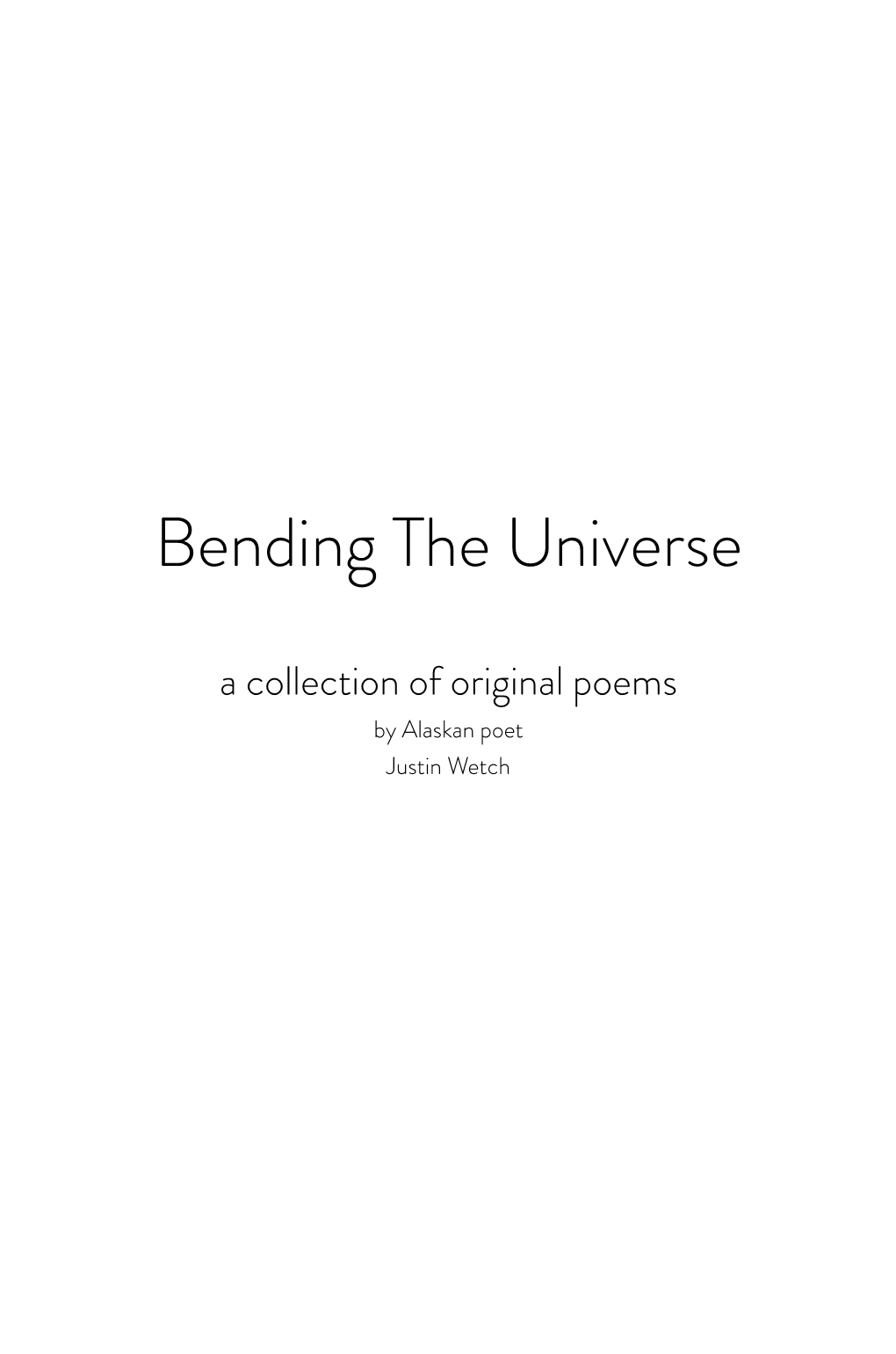 Bending the Universe.Pages