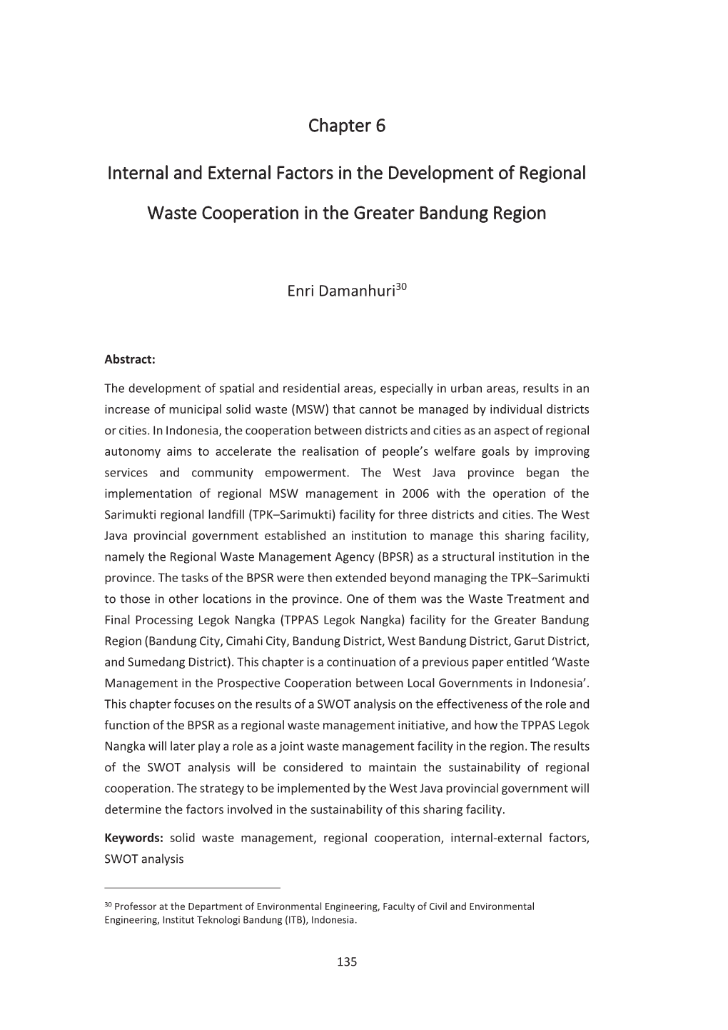 Internal and External Factors in the Development of Regional