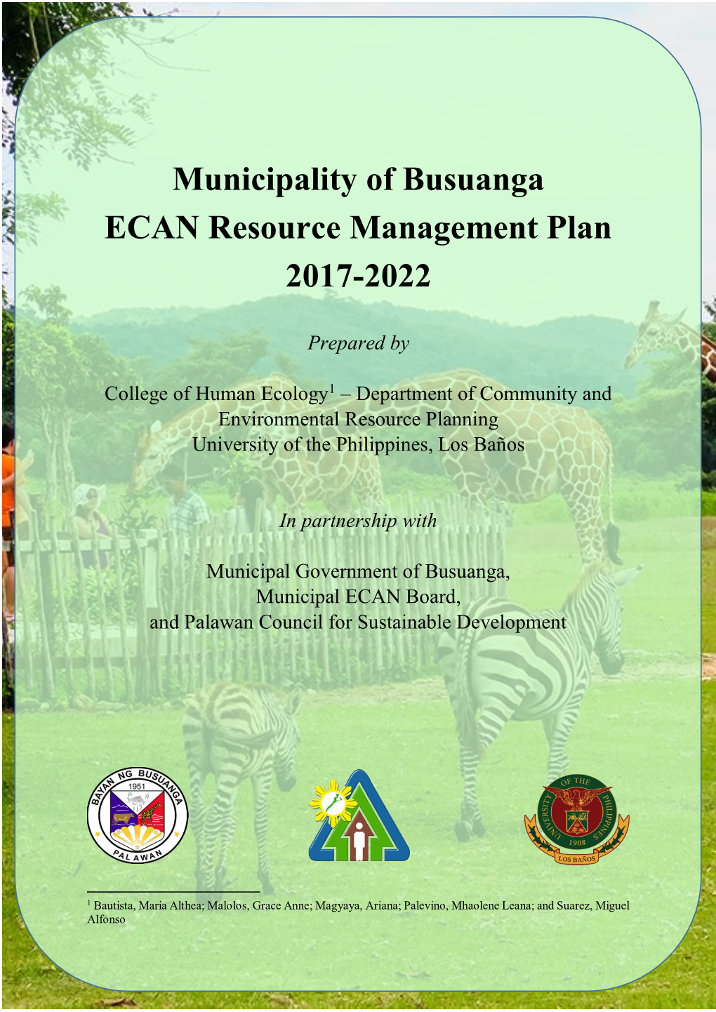 Municipality of Busuanga ECAN Resource Management Plan 2017-2022
