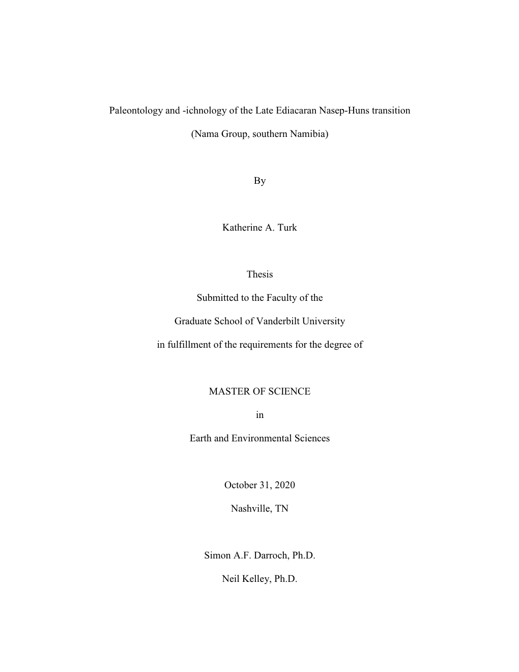 Paleontology and -Ichnology of the Late Ediacaran Nasep-Huns Transition