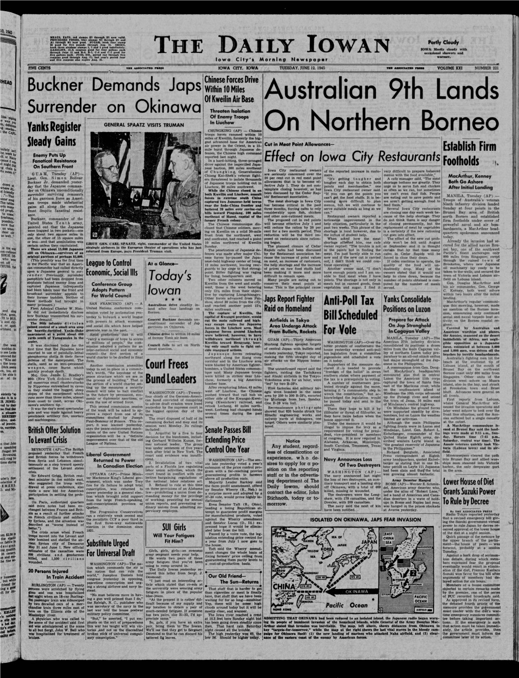 Daily Iowan (Iowa City, Iowa), 1945-06-12