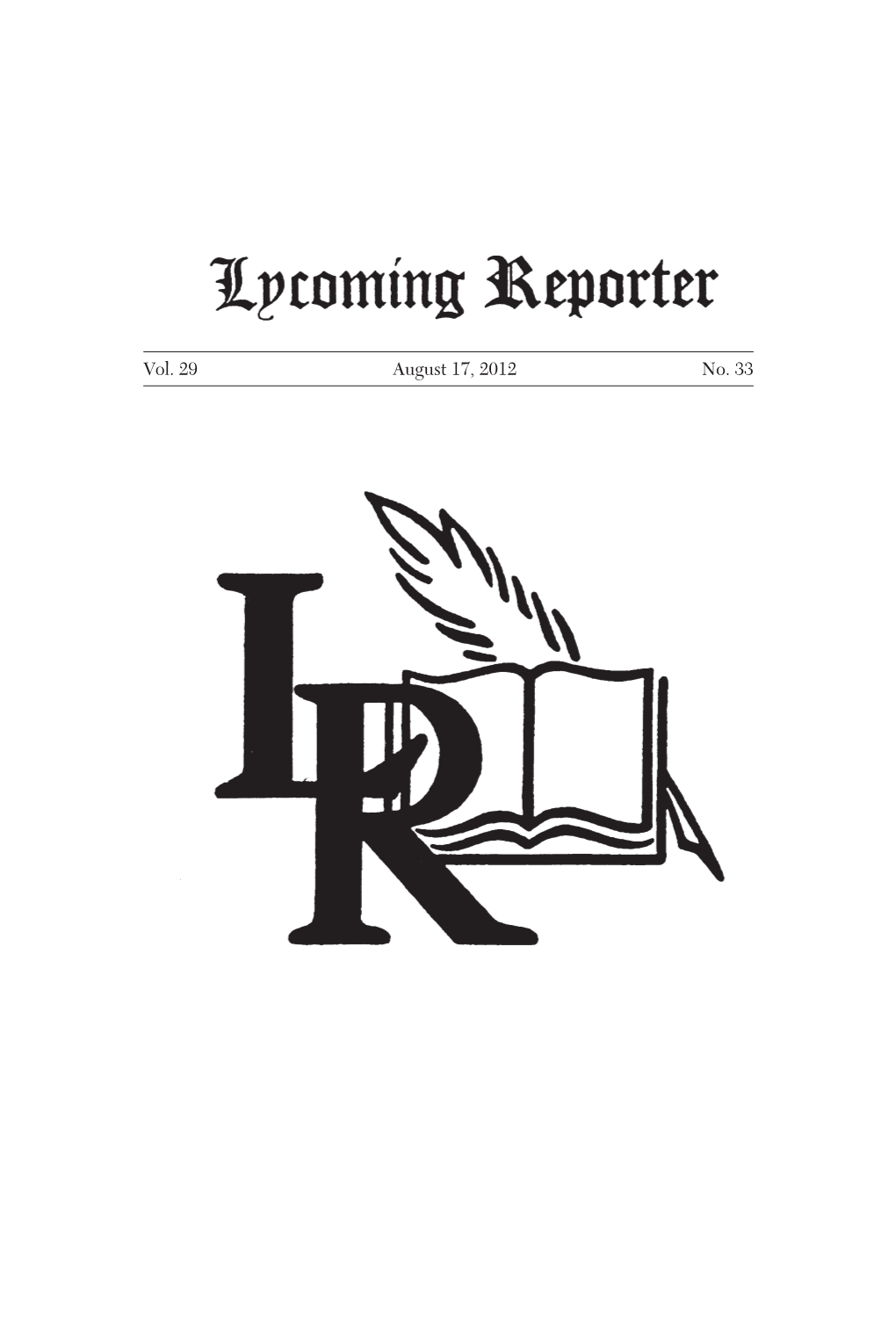 Lycoming Reporter, August 17, 2012