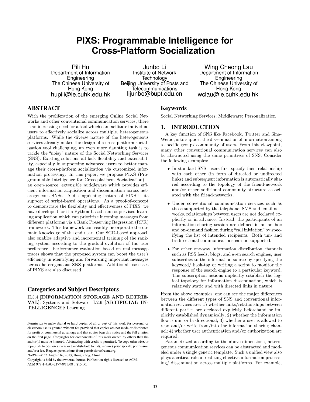 PIXS: Programmable Intelligence for Cross-Platform Socialization