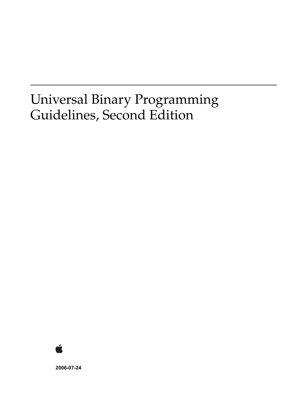 Universal Binary Programming Guidelines, Second Edition
