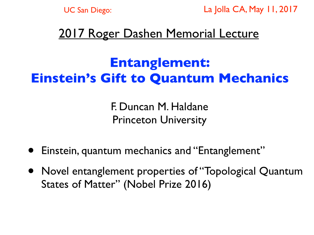Entanglement: Einstein's Gift to Quantum Mechanics