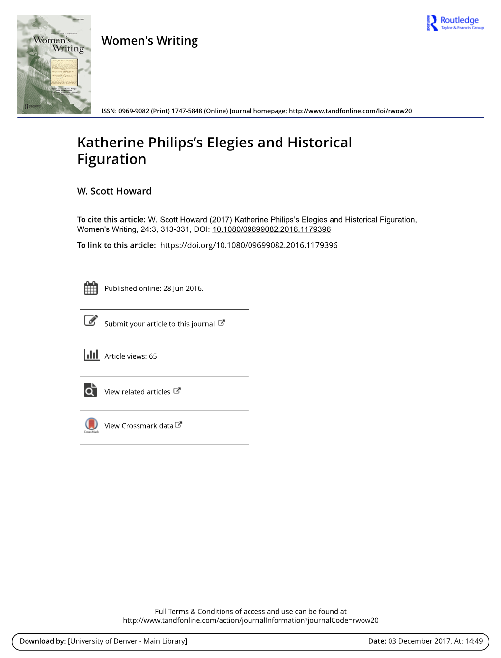 Katherine Philips's Elegies.Pdf