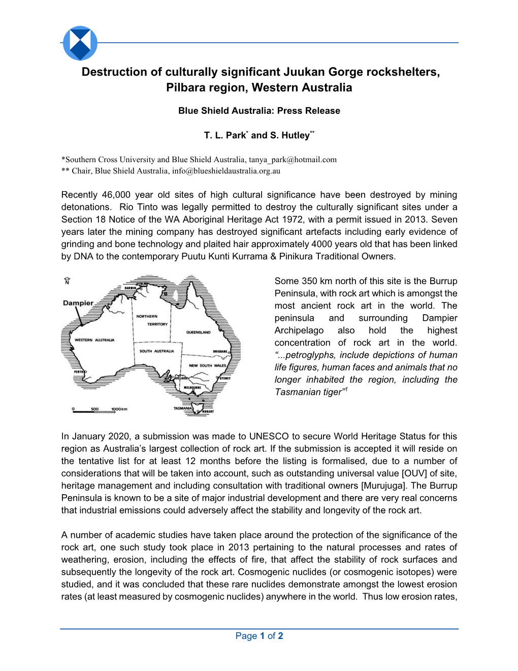 Destruction Juukan Gorge Rockshelters Release ENG