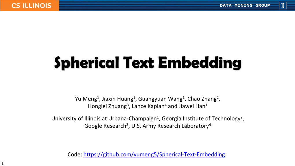 Spherical Text Embedding