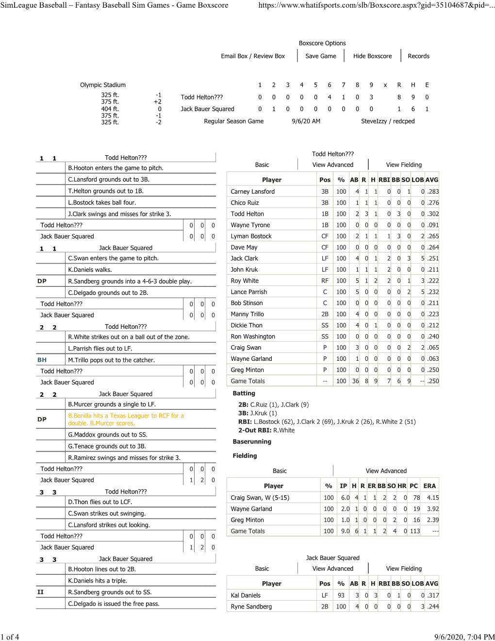 Games - Game Boxscore