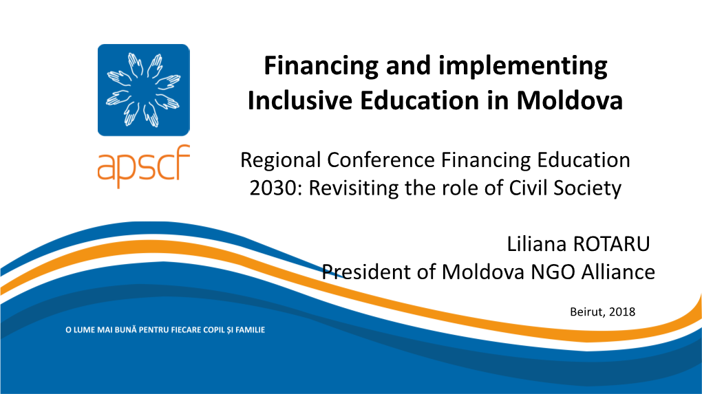 Financing and Implementing Inclusive Education in Moldova