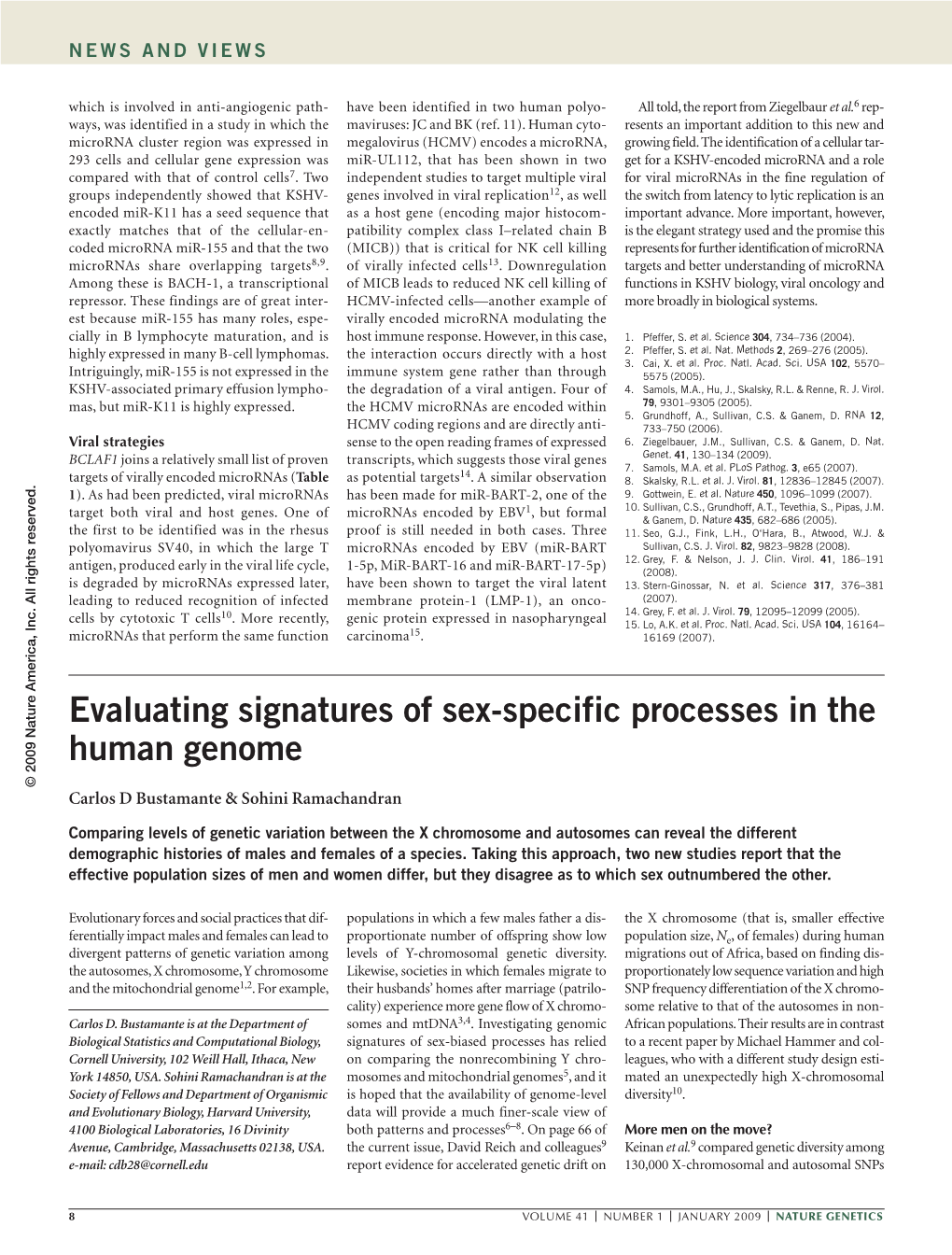 Evaluating Signatures of Sex-Specific Processes in the Human Genome