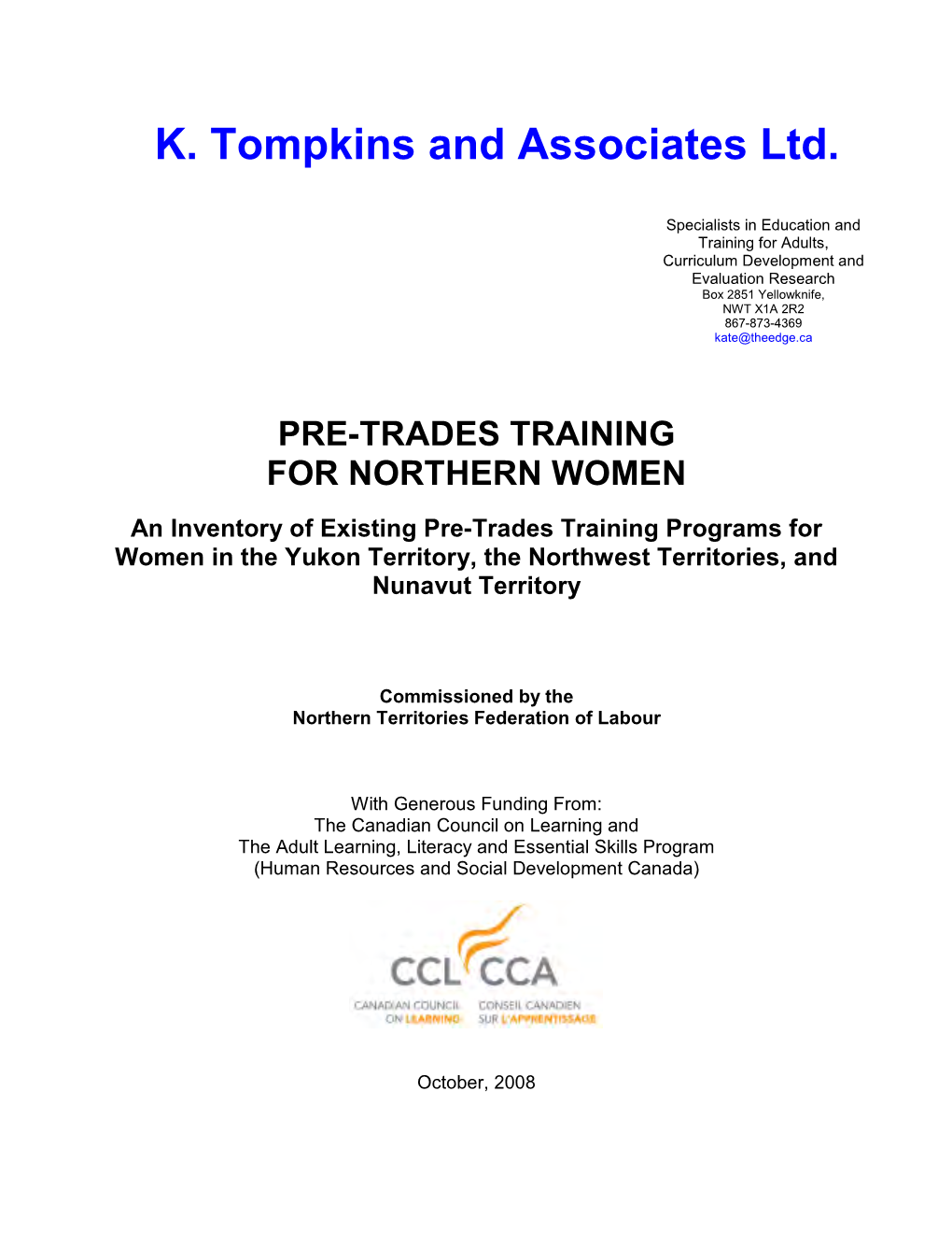 Pre-Trades Training for Northern Women