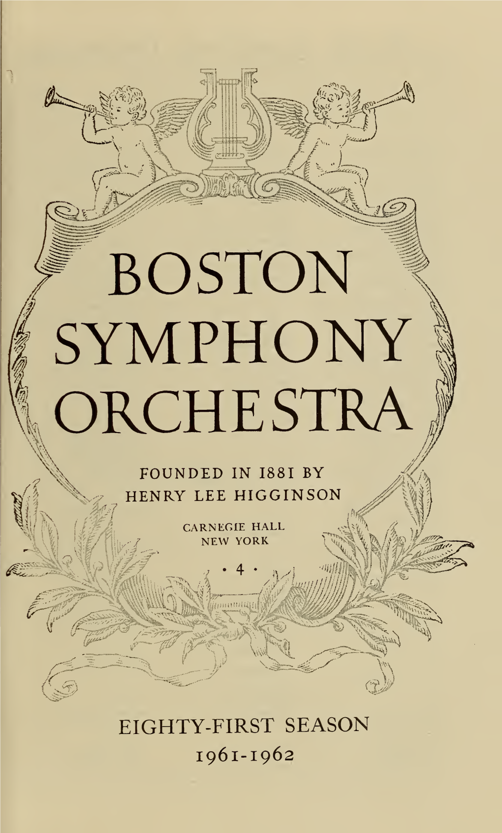 Boston Symphony Orchestra Concert Programs, Season 81, 1961-1962